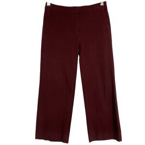 J. Crew Patio pant in two-way stretch cotton, size 0, maroon, C6222